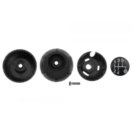 Nuca schimbator de viteze compatibil cu Fiat 500 2007-2023, 5 trepte, carbon - Img 2