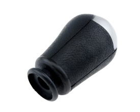 Nuca schimbator de viteze compatibil cu Ford Focus II 2003-2012, Focus C-Max 2003-2010, Galaxy 2006-2015, Mondeo 2000-2007, Transit 2006-2013, 5 trepte, piele ecologica, culoare argintiu - Img 2