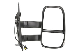 Oglinda retovizoare completa, (manual, convexa, crom, lung) parte montare DREAPTA compatibil cu IVECO DAILY 2011-2014