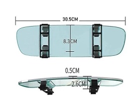 Oglinda retrovizoare suplimentara 3R-339 Wide 30 cm, universala, anti-orbire cu sistem de prindere one touch fara margine - Img 3