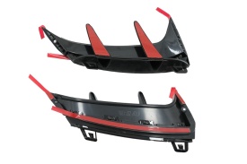 Ornamente Bara Spate Flapsuri compatibil MERCEDES A Class W177 2018-> A35 Design Negru Lucios - Img 8