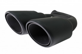 Ornamente Evacuare compatibil cu Porsche Cayenne 92A V8 2010-2014 GTS Design Negru Mat - Img 4