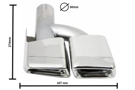 Ornamente Evacuare Toba compatibil cu Mercedes S63 E63 W221 W164 W166 CLS ML - Img 8