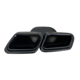 Ornamente evacuare tobe compatibil cu sistemul de evacuare Mercedes Benz E-Class W212 2009-2016, S-Class W222 2013-2020, culoare negru lucios - Img 3