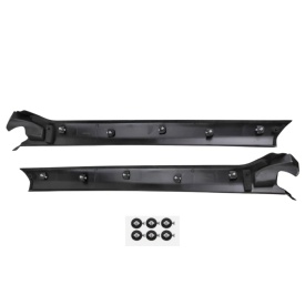 Ornamente stalpi A exterior compatibil Land Rover Discovery III 2004-2009, Discovery 4 IV parte montare stanga si dreapta, negru mat satinat  - Img 2