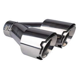 Ornamente toba inox dublu, finisaj lucios, parte montare stanga, diametru intrare 6,3 cm