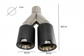 Ornamente toba Sistem de evacuare Carbon Fiber Finisaj Mat 6cm 2.36inch - Img 3