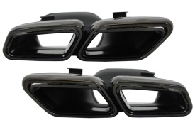 Ornamente tobe compatibil cu sistemul de evacuare Mercedes Benz S-Class W222 E-Class W212 S212 Facelift CLS W218 SL-Class R231 E63 S65 SL65 A-Design Negre - Img 1