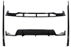 Pachet Exterior Aero compatibil cu BMW X6 G06 (2019-03.2023) M-Tech Black Knight Design Negru Lucios