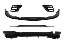 Pachet Exterior Aero compatibil Mercedes S-Class W223 Limousine Sport Line 2020-> Negru Lucios - Img 2