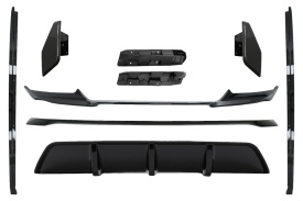 Pachet Exterior Complet compatibil cu BMW X6 F16 2015-> X6M Design, negru lucios