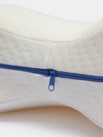 Perna ortopedica pentru genunchi si picioare, spuma cu memorie, husa detasabila, pentru ameliorarea durerilor de sciatica, spate, sold, genunchi si articulatii, culoare alb - Img 4