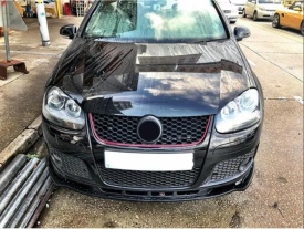 Prelungire bara fata compatibila cu VW Golf 5 2003-2008, GTI Design, negru lucios - Img 2