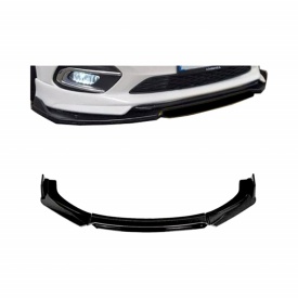 Prelungire bara fata Megane Design, negru lucios cu buza alba, 4 piese, lungime 180 cm - Img 2