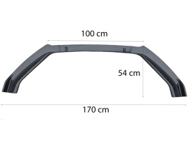 Prelungire bara fata universala, negru lucios, 3 piese, lungime 170 cm - Img 5