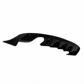 Prelungire difuzor Bara Spate compatibil cu AUDI A3 8P 2008-2012 facelift, Evacuare dubla stanga, negru lucios - Img 2