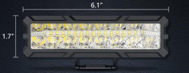 Proiector auto Led bar, lumina combinata pentru ATV, SUF, Jeep 4x4, Camion, 12-24V, lungime 15.5 cm, 93 W - Img 2