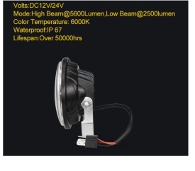 Proiector cu led, far led, 36W, faza scurta, faza lunga, 12V-24V - Img 6