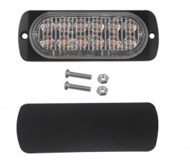 Proiector stroboscopic 12 LED-uri, 112x41x9mm, slim, 12-24V - Img 5