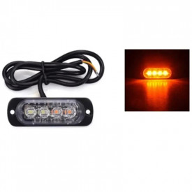 Proiector stroboscopic 4 LED-uri, in grila, subtire, galben