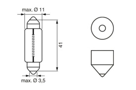Set 10 becuri camion 24V C10W, Bosch Trucklight - Img 3