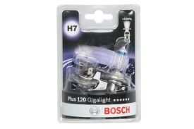 Set 2 Becuri Auto Halogen H7 +120% Bosch Gigalight Plus 120% 12V 55W - Img 1