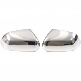 Set 2 Capace cromate de oglinda compatibil SKODA OCTAVIA II 2004-2008, inox - Img 3