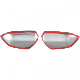 Set 2 Capace cromate de oglinda compatibil SKODA OCTAVIA II 2009-2013, inox - Img 2