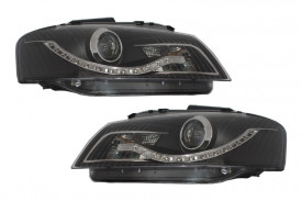 Set 2 Faruri compatibile Audi A3 8P 2003-2008 DAYLIGHT Negru - Img 4