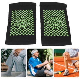 Set 2 genunchiere cu auto-incalzire, cu turmalina, elastice, marime universala, unisex, culoare negru - Img 5