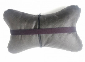 Set 2 pernute universale pentru tetiere, piele ecologica neagra cu gri - Img 2