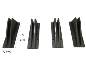 Set 4 ornamente splitter auto pentru bara spate culoare carbon - Img 3