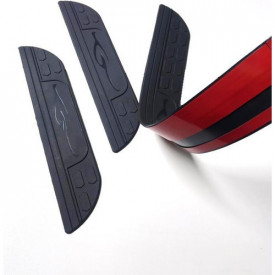 Set 4 protectii praguri interioare, negru mat, plastic flexibil - Img 2