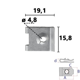 Set 5 cleme tapiterie universale - Img 2