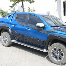 Set 6 Protectii laterale pentru usi compatibile Mitsubishi L200 2019->, plastic ABS, Produs Resigilat - Img 7