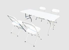 Set camping cu msa si 4 scaune pliabile