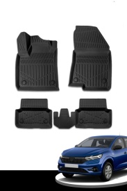 Set covorase auto cauciuc Dacia Sandero III 2020->, forma tavita 3D - Img 4