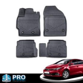 Set covorase auto cauciuc Toyota Auris 2013-2018, forma tavita 3D - Img 4