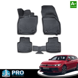 Set covorase auto cauciuc VW PASSAT B9 2023->, forma tavita 3D - Img 2