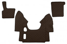 Set covorase camion, piele ecologica compatibil cu DAF XF 95 1997-2005 Maro, MANUALA