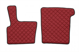 Set covorase camion, piele ecologica compatibil cu DAF XF 95 1997-2005 Rosu, MANUALA - Img 2