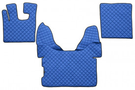 Set covorase camion, piele ecologica compatibil cu DAF XF105 2005-2012, XF106 2012-> Albastru, AUTOMAT - Img 1