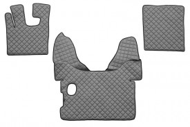 Set covorase camion, piele ecologica compatibil cu DAF XF105 2007-2012 MANUALA Gri