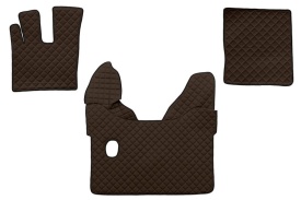 Set covorase camion, piele ecologica compatibil cu DAF XF105 2012->, XF106 2012-> Maro AUTOMAT