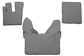 Set covorase camion, piele ecologica compatibil cu DAF XF105, XF106 Gri AUTOMAT - Img 1