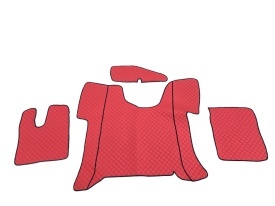 Set covorase camion, piele ecologica compatibil cu MAN TGS II 2020->, cutie automata, rosu