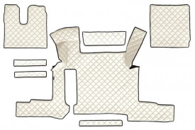 Set covorase camion, piele ecologica compatibil cu Man TGX 2020-> Crem, automat - Img 1