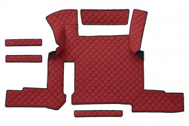 Set covorase camion, piele ecologica compatibil cu Man TGX 2020-> Rosu, automat - Img 4