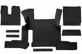 Set covorase camion, piele ecologica compatibil cu Man TGX I,II 2018->, Negru, automat 2 sertare