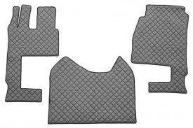 Set covorase camion, piele ecologica compatibil cu MERCEDES ACTROS MP4 Gri, scaun pasager pliabil